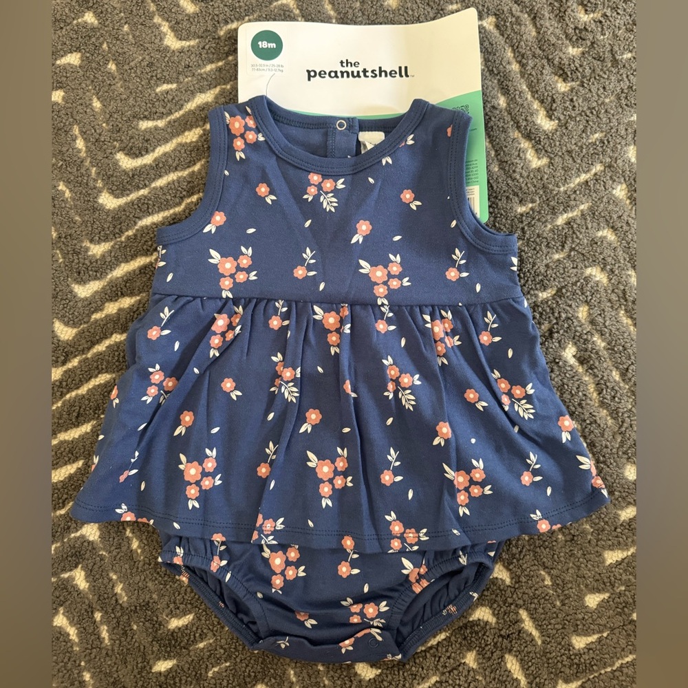 Vibrant Blue and Orange Floral Bodysuit